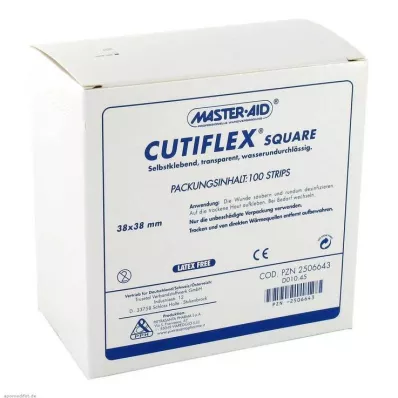 CUTIFLEX Folijos tinkas kvadratinis 38x38 mm MasterAid, 100 vnt