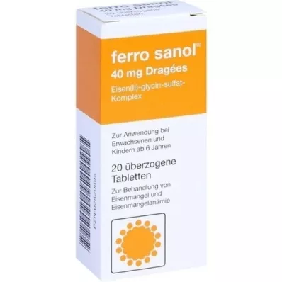 FERRO SANOL dengtos tabletės, 20 vnt