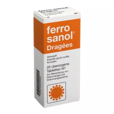 FERRO SANOL dengtos tabletės, 20 vnt FERRO SANOL dengtos tabletės, 20 vnt