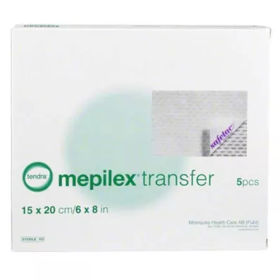 MEPILEX Perkėlimo putų tvarstis 15x20 cm sterilus, 5 vnt MEPILEX Perkėlimo putų tvarstis 15x20 cm sterilus, 5 vnt