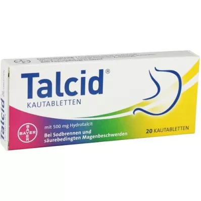 TALCID Kramtomosios tabletės, 20 vnt