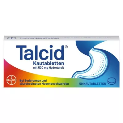 TALCID Kramtomosios tabletės, 50 vnt TALCID Kramtomosios tabletės, 50 vnt
