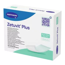 ZETUVIT Plus itin stiprus absorbuojantis kompresas sterilus 10x10 cm, 10 vnt
