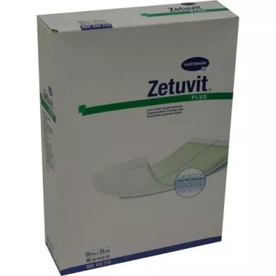 ZETUVIT Ypač stiprus absorbuojantis kompresas, sterilus, 20x25 cm, 10 vnt