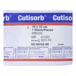 CUTISORB Sterilios siurbimo pagalvėlės 10x10 cm, 1 vnt