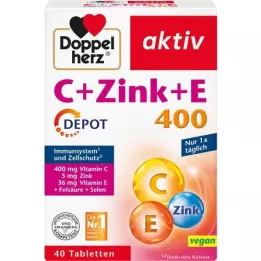 DOPPELHERZ C+Cinkas+E Depot tabletės, 40 vnt