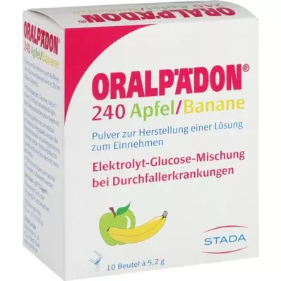 ORALPÄDON 240 obuolių bananų milteliai, 10 vnt