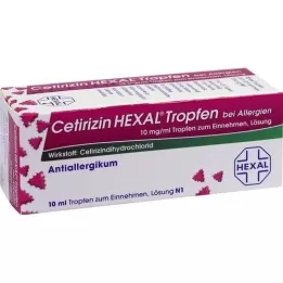 CETIRIZIN HEXAL Lašai nuo alergijos, 10 ml