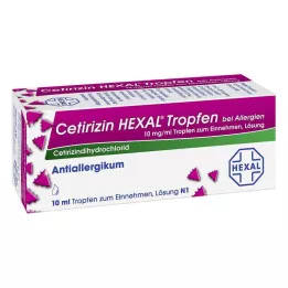 CETIRIZIN HEXAL Lašai nuo alergijos, 10 ml