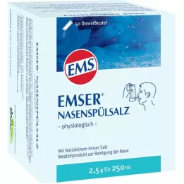 EMSER Nosies skalavimo druska fiziologinė Btl., 50 vnt