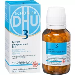 BIOCHEMIE DHU 3 Ferrum phosphoricum D 12 tablečių, 200 kapsulių