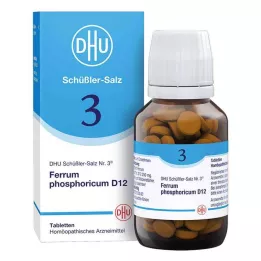 BIOCHEMIE DHU 3 Ferrum phosphoricum D 12 tablečių, 200 kapsulių