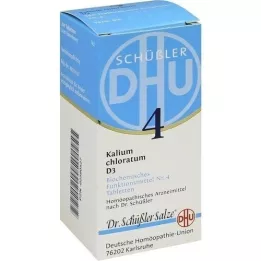 BIOCHEMIE DHU 4 Potassium chloratum D 3 tabletės, 200 kapsulių
