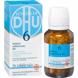 BIOCHEMIE DHU 6 Potassium sulphuricum D 6 tabletės, 200 kapsulių