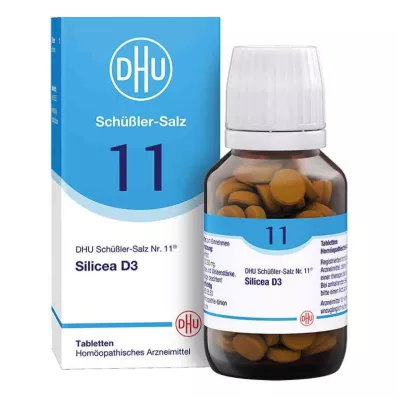 BIOCHEMIE DHU 11 Silicea D 3 tabletės, 200 kapsulių