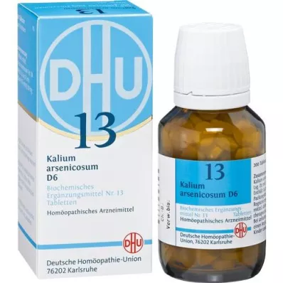 BIOCHEMIE DHU 13 Kalium arsenicosum D 6 tabletės, 200 kapsulių