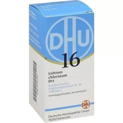 BIOCHEMIE DHU 16 Lithium chloratum D 12 tablečių, 200 vnt