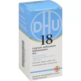 BIOCHEMIE DHU 18 Calcium sulphuratum D 12 tablečių, 200 kapsulių