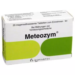 METEOZYM Plėvele dengtos tabletės, 20 vnt