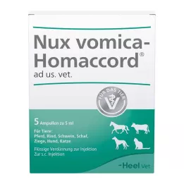 NUX VOMICA HOMACCORD ad us.vet.ampulės, 5 vnt