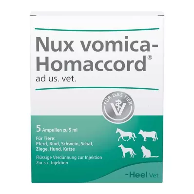 NUX VOMICA HOMACCORD ad us.vet.ampulės, 5 vnt NUX VOMICA HOMACCORD ad us.vet.ampulės, 5 vnt