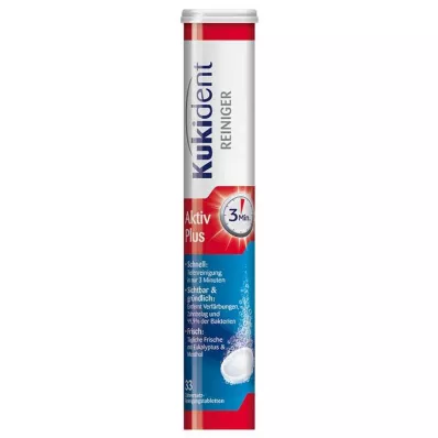 KUKIDENT Cleaner Express Active Plus Tabs, 33 vnt