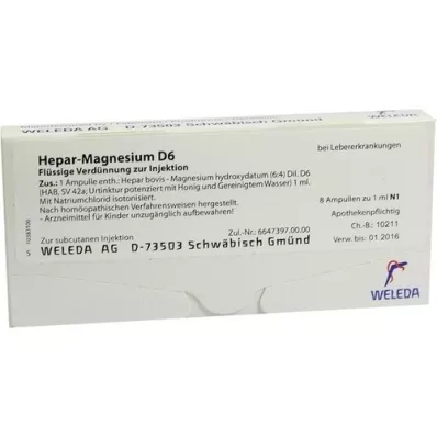 HEPAR MAGNESIUM D 6 ampulės, 8X1 ml