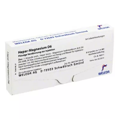 HEPAR MAGNESIUM D 6 ampulės, 8X1 ml
