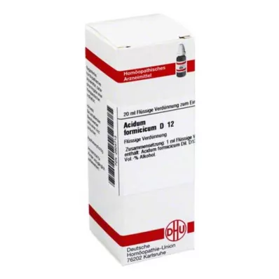 ACIDUM FORMICICUM D 12 skiedinys, 20 ml ACIDUM FORMICICUM D 12 skiedinys, 20 ml