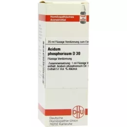 ACIDUM PHOSPHORICUM D 30 skiedinys, 20 ml