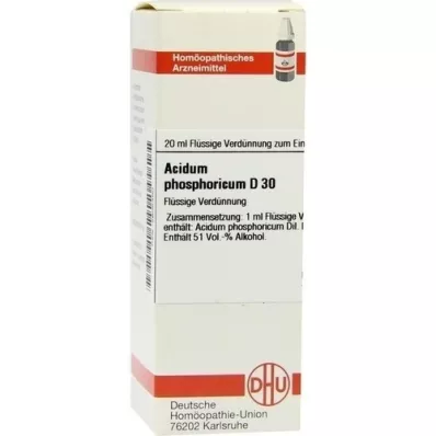 ACIDUM PHOSPHORICUM D 30 skiedinys, 20 ml