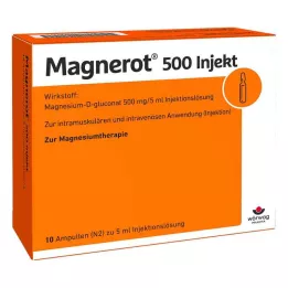 MAGNEROT 500 injekcinių ampulių, 10X5 ml