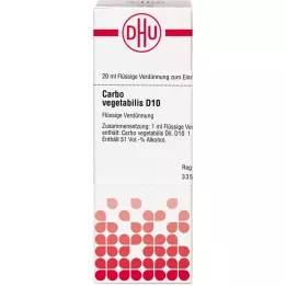 CARBO VEGETABILIS D 10 skiedinys, 20 ml