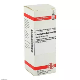 CHININUM SULFURICUM D 6 skiedinys, 20 ml