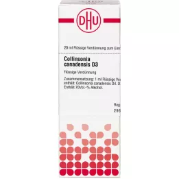 COLLINSONIA CANADENSIS D 3 skiedinys, 20 ml