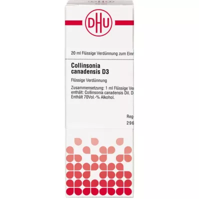 COLLINSONIA CANADENSIS D 3 skiedinys, 20 ml