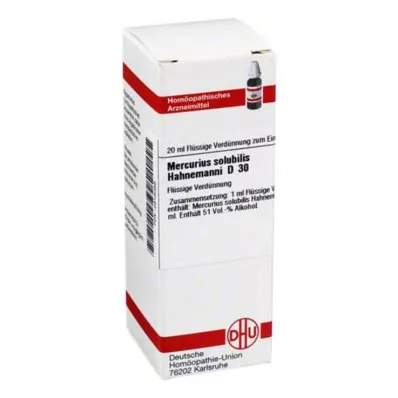 MERCURIUS SOLUBILIS Hahnemanni D 30 skiedinys, 20 ml