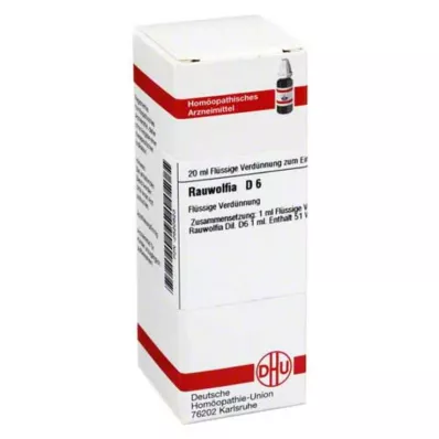 RAUWOLFIA D 6 skiedinys, 20 ml