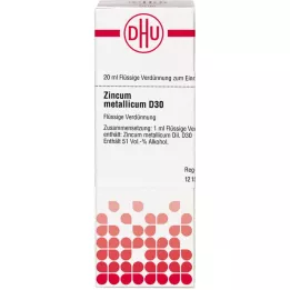 ZINCUM METALLICUM D 30 skiedinys, 20 ml