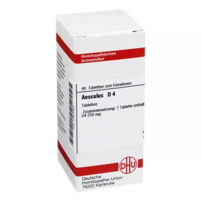AESCULUS D 4 tabletės, 80 kapsulių AESCULUS D 4 tabletės, 80 kapsulių