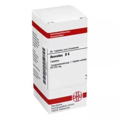 AESCULUS D 6 tabletės, 80 kapsulių AESCULUS D 6 tabletės, 80 kapsulių
