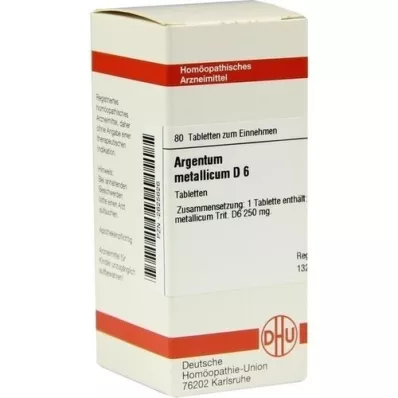 ARGENTUM METALLICUM D 6 tabletės, 80 kapsulių