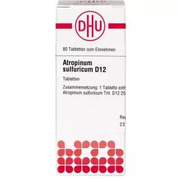 ATROPINUM SULFURICUM D 12 tablečių, 80 kapsulių