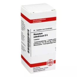 BISMUTUM SUBNITRICUM D 6 tabletės, 80 kapsulių