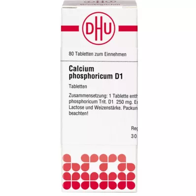 CALCIUM PHOSPHORICUM D 1 tabletės, 80 kapsulių