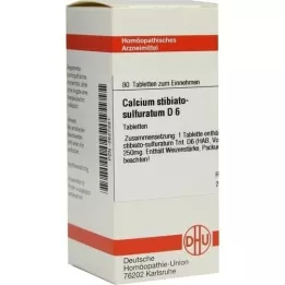 CALCIUM STIBIATO sulfuratum D 6 tabletės, 80 vnt