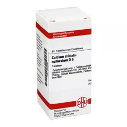 CALCIUM STIBIATO sulfuratum D 6 tabletės, 80 vnt