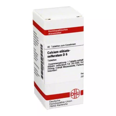 CALCIUM STIBIATO sulfuratum D 6 tabletės, 80 vnt CALCIUM STIBIATO sulfuratum D 6 tabletės, 80 vnt