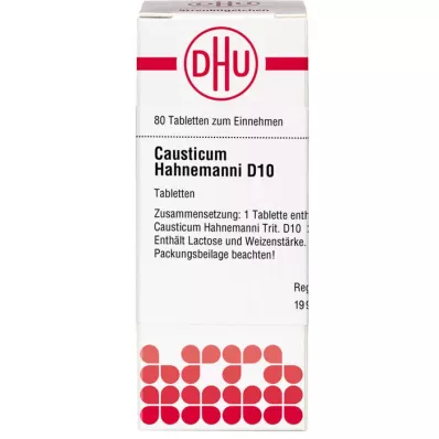 CAUSTICUM HAHNEMANNI D 10 tablečių, 80 kapsulių