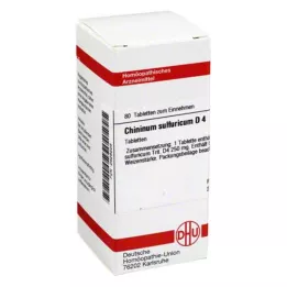 CHININUM SULFURICUM D 4 tabletės, 80 kapsulių